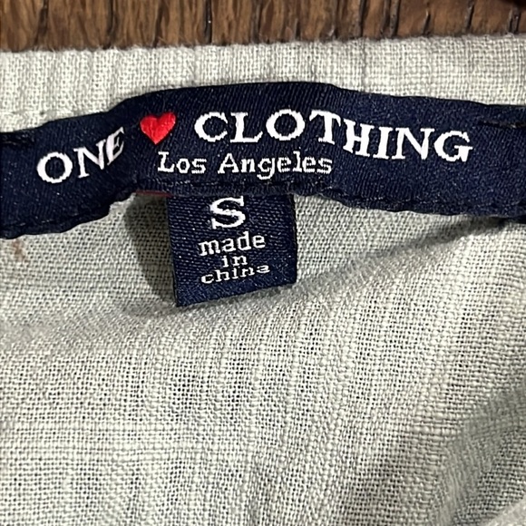 One Clothing Romper S Green Tie Knot Front Cotton Boho Stretch Casual Resortwear - Picture 9 of 10